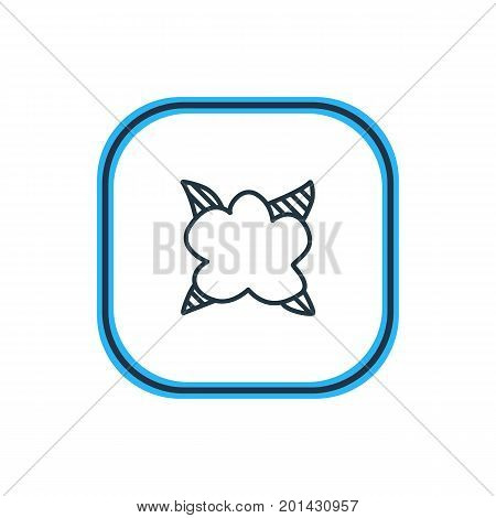 Beautiful Vegetables Element Also Can Be Used As Cauliflower Element.  Vector Illustration Of Cole Outline.