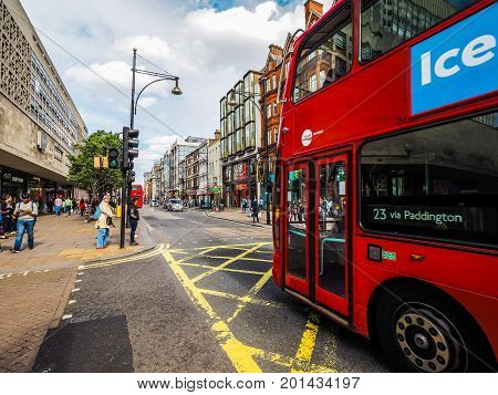 People In Oxford Street In London (hdr)