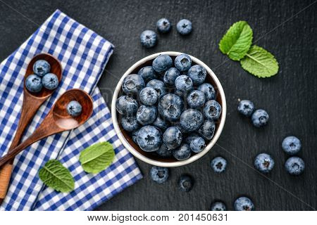 Fresh Blueberry In Bowl