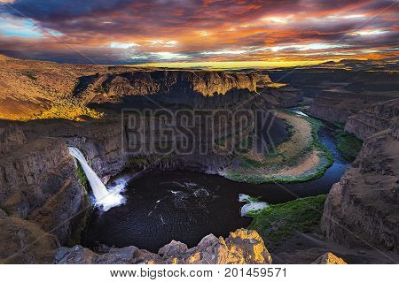 Palouse Fall During Sunset