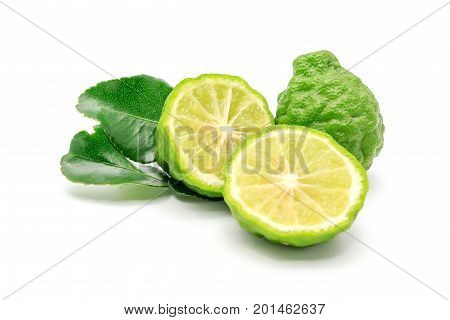 Bergamot fruit Bergamot isolated on white background.