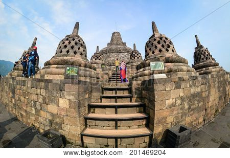 The Temple Of Borobudur On Java In Indonesia