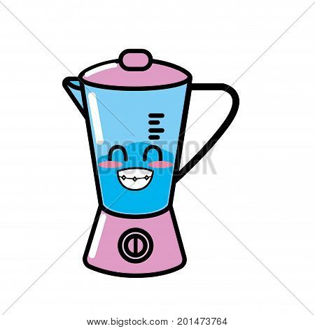 kawaii cute funny blender utensil vector illustration