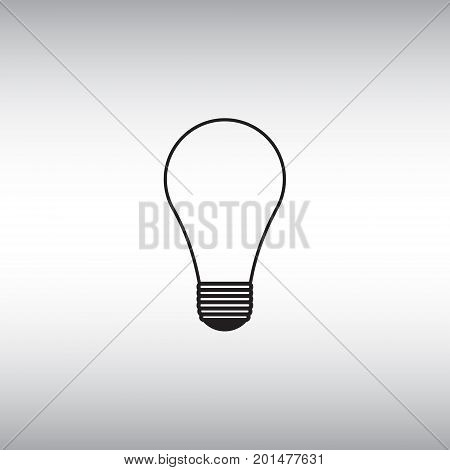 Lightbulb flat vector icon. Lightbulb isolated vector sign.