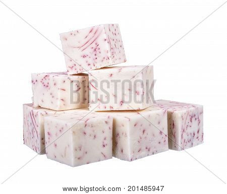 Cube Of Taro Isolated On White Background