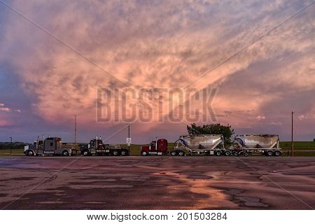 Cochrane, Canada, 2017.07.01: Sunset at Cochrane in Canada.