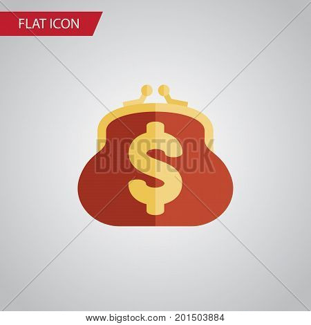 Saving Vector Element Can Be Used For Billfold, Saving, Pouch Design Concept.  Isolated Billfold Flat Icon.