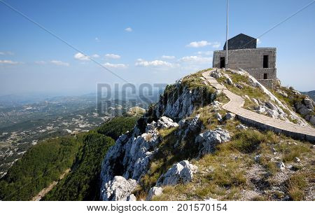 Mausoleum of Petar Petrovic Njegos in Montenegro, Europe