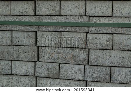 Packages With Paving Tiles On The Construction Site