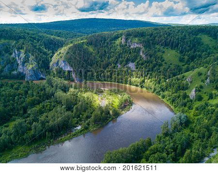 Kapova cave, Shulgan tash nature reserve, Bashkortostan, Russia Aerial view