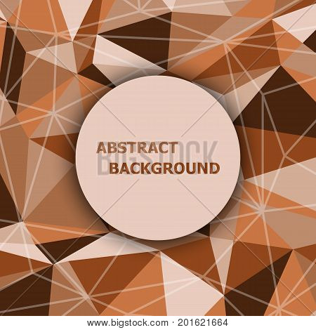 Brown polygon abstract triangle background, stock vector