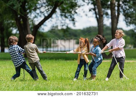 Kids Playing Tug Of War