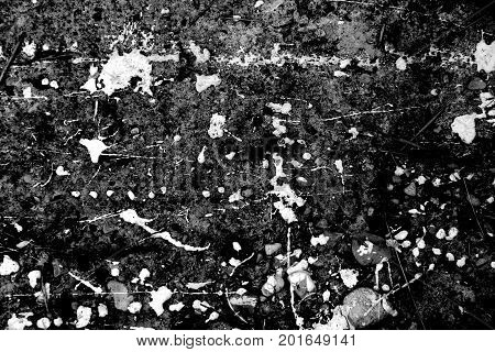 Monochrome image. Grunge distress texture. Paint spray.