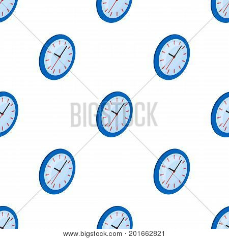 Round wall clock. Office clock single icon in cartoon style Isometric vector symbol stock illustration .