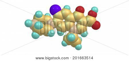 Ciprofloxacin is an antibiotic used to treat a number of bacterial infections.This includes bone and joint infections intra abdominal infections infectious diarrhea respiratory tract infections. 3D illustration