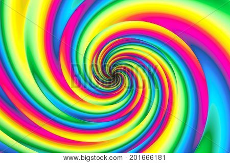 psychedelia abstract background with twist 3d illustration