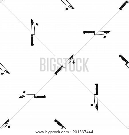 Steel knife pattern repeat seamless in black color for any design. Vector geometric illustration