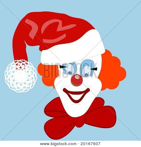 clown met KERSTMUTS