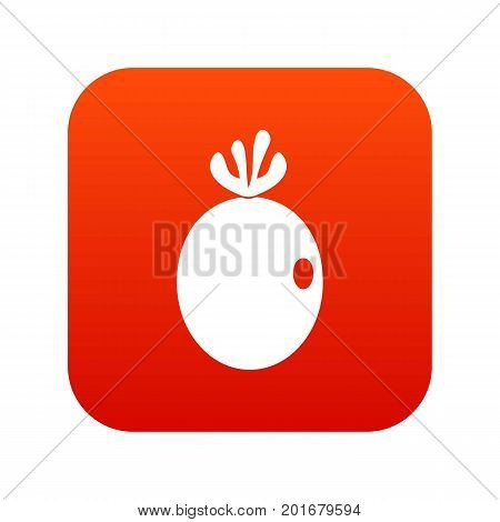 Feijoa fruit icon digital red for any design isolated on white vector illustration