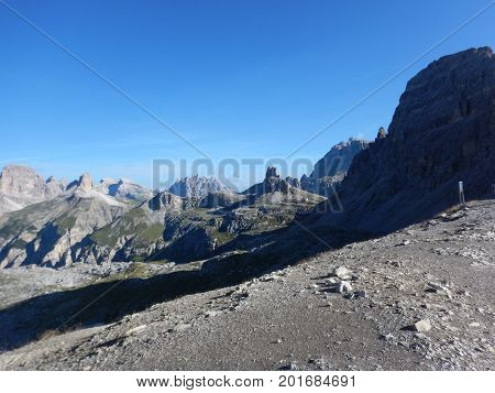 Climbing In Tre Cime Di Lavaredo In Dolomites
