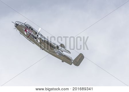 Radom, Poland - August 26, 2017 : The Flying Bulls During Air Show Radom 2017.