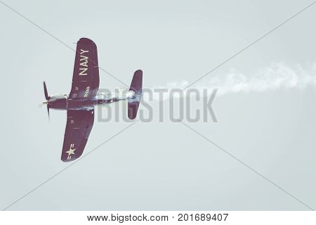 Radom, Poland - August 26, 2017 : The Flying Bulls During Air Show Radom 2017.