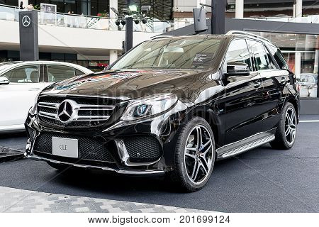 Mega Bangna Shopping Center, Bangkok, Thailand - August 26, 2017: Car Dealer Mercedes-Benz introduced the show in the mall. And special promotions for customers interested.