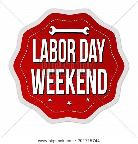 Labor Day Weekend Sticker Or Label