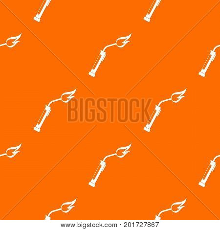 Welding torch pattern repeat seamless in orange color for any design. Vector geometric illustration