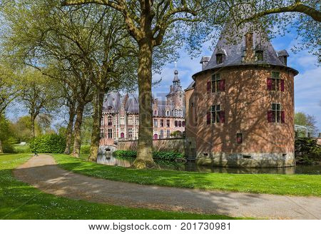 Ooidonk Castle in Belgium - architecture background