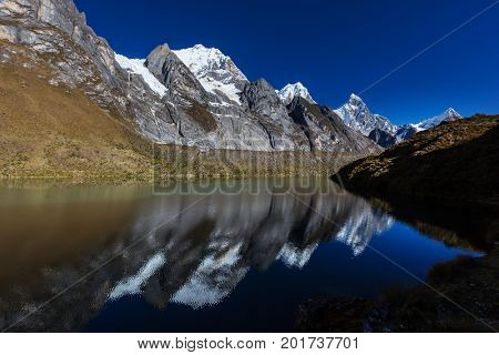 Beautiful mountains landscapes in Cordillera Huayhuash, Peru, South America