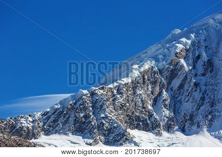 Beautiful mountains landscapes in Cordillera Huayhuash, Peru, South America