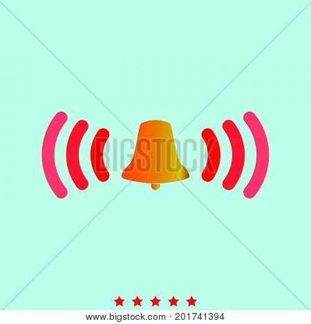 Ringing Bell  Set  It Is Color Icon .