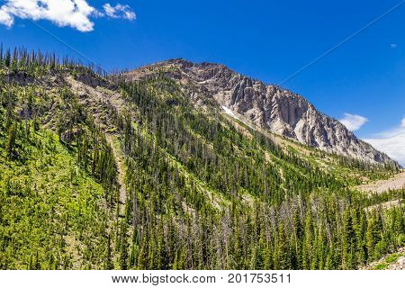 Butte in the Wyoming Wilderness of Yellowstone National Park