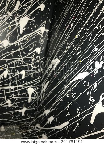 Black and white painting splash