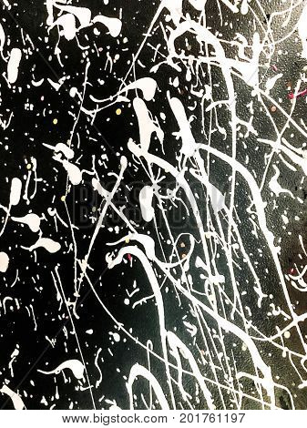 Black and white painting splash