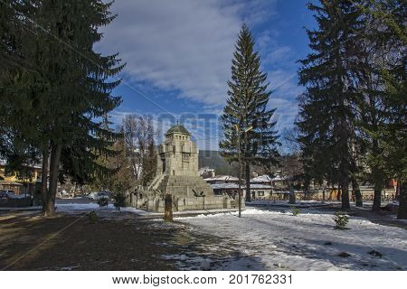 KOPRIVSHTITSA, BULGARIA - DECEMBER 13, 2013: Mausoleum Ossuary of Apriltsi  in historical town of Koprivshtitsa, Sofia Region, Bulgaria