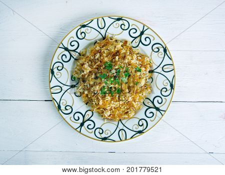 Turkish Pilaf - Sehriyeli pilav  close up   homemade  healthy, meal