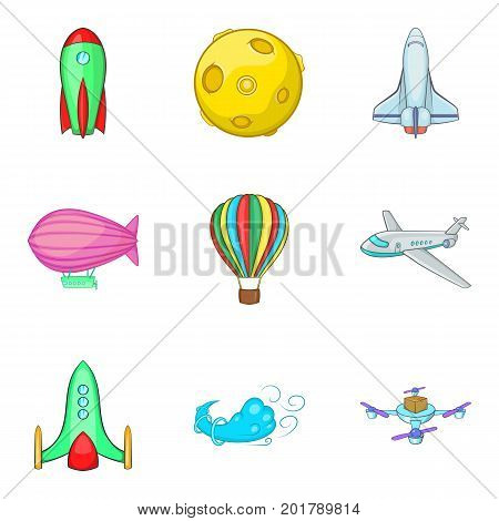 Quadrupter icons set. Cartoon set of 9 quadrupter vector icons for web isolated on white background