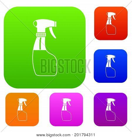 Spray set icon in different colors isolated vector illustration. Premium collection