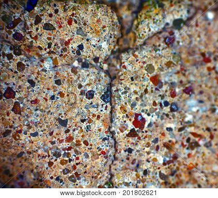 Background, Macro. Surface Of Old Cracked Concrete