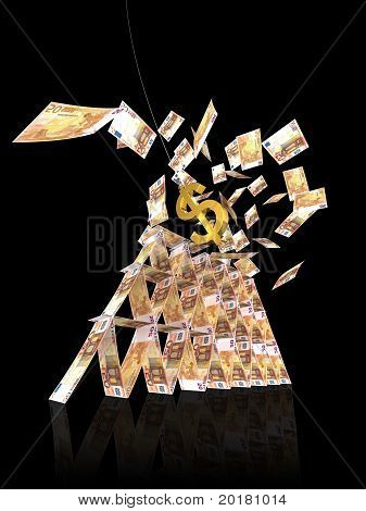 Euro-Turm-Kollaps aus Dollar-Streik