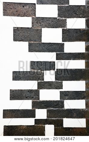 Abstract traditional architectural detail in Madalena Resort, Pico island, Azores, Portugal