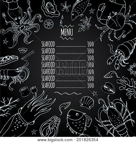 Template Seafood Menu, Great For Restaurants, Menu, Websites