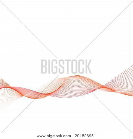 Abstract soft waves on white  background.  Abstract  lines  background. Vector illustration
