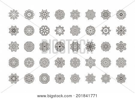 Floral Mandala Pattern. Unusual Flower Shape.