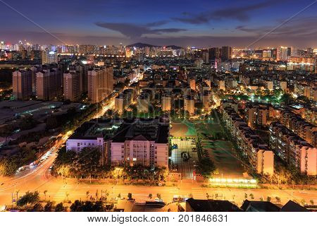 Xiamen,China - Jul 31,2015:Xiamen East Mountain Villa Evening In Xiamen City,Fujian,China