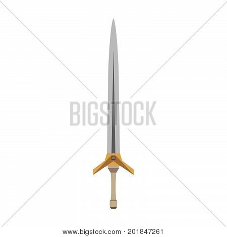 Sword fantasy vector medieval weapon battle blade dagger steel illustration isolated knight game war