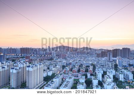 Xiamen,China - Jul 31,2015:Xiamen East Mountain Villa Evening In Xiamen City,Fujian,China