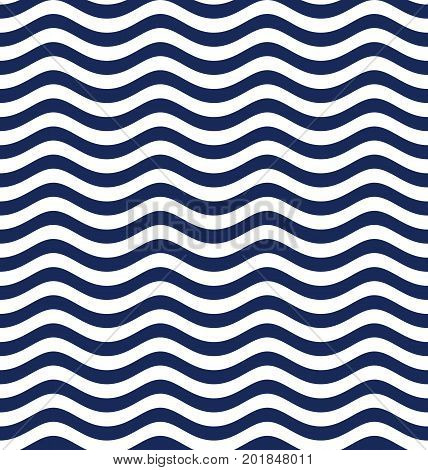 Wave seamless pattern. Marine background. Vector illustration.